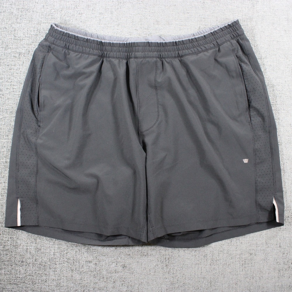 Mack Weldon Stealth Shorts Mens XXL Charcoal Gray Athletic Training Gym Lined